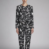 Crepe Marrocain Bouqet Verde Agua - Ribes y Casals