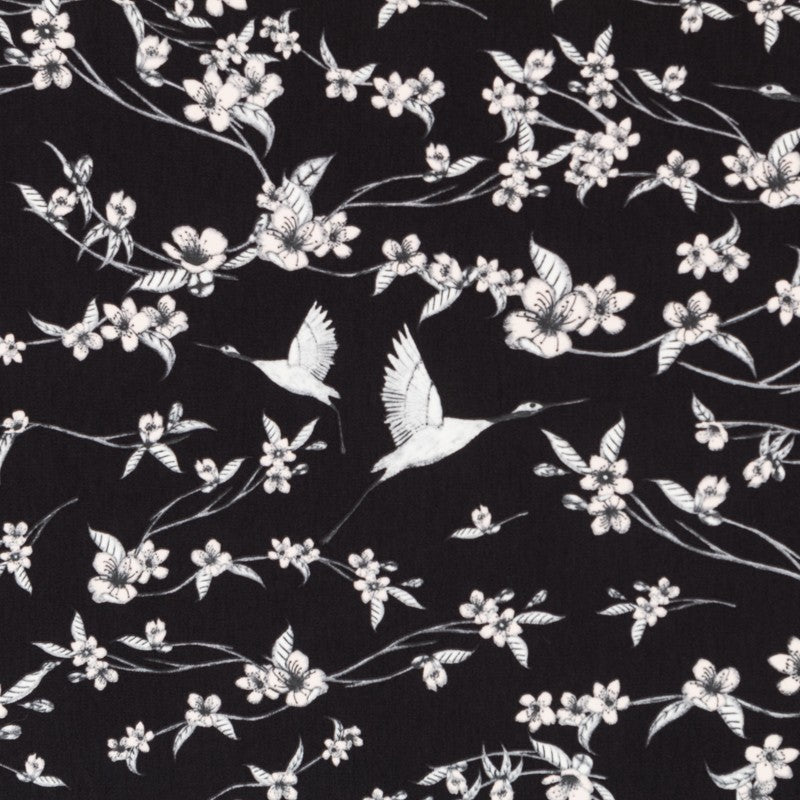 Crepe Marrocain Bouqet Verde Agua - Ribes y Casals