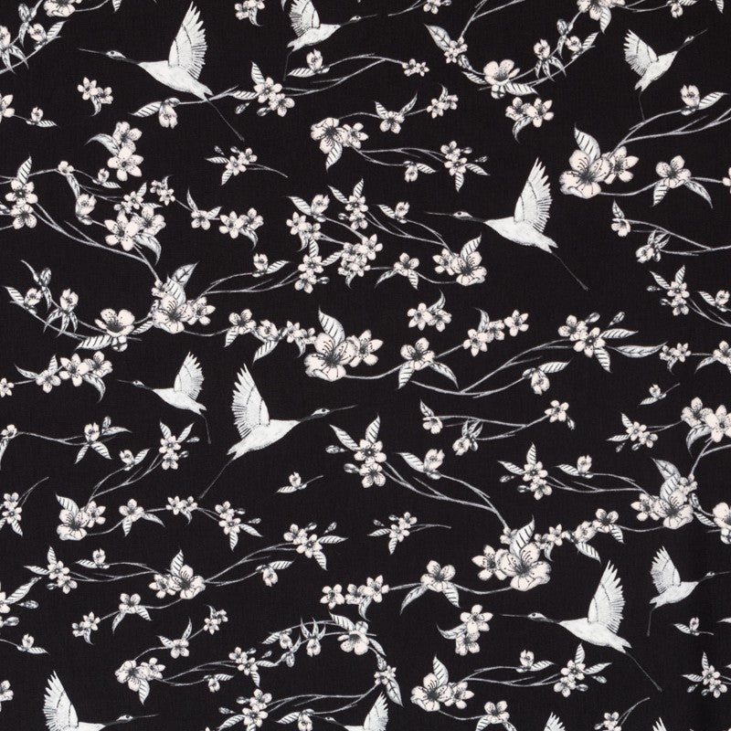 Crepe Marrocain Bouqet Verde Agua - Ribes y Casals