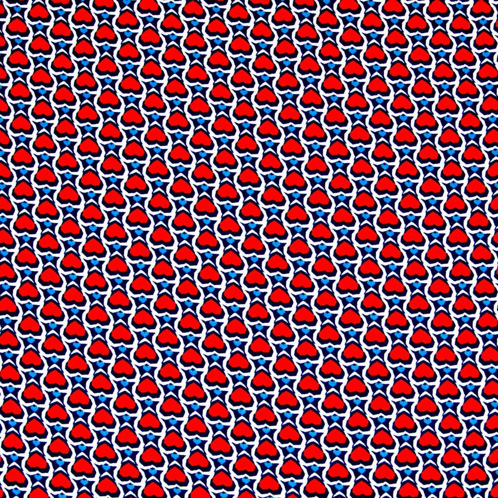 Viscose Coraçãoes Vermelho - Ribes y Casals