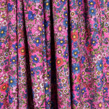 Viscose Faixas Florais Preta - Ribes y Casals