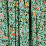 Viscose Faixas Florais Preta - Ribes y Casals