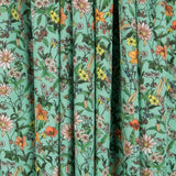 Viscose Faixas Florais Preta - Ribes y Casals