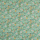 Viscose Faixas Florais Preta - Ribes y Casals