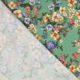 Viscose Faixas Florais Preta - Ribes y Casals