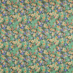 Viscose Faixas Florais Preta - Ribes y Casals