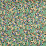 Viscose Faixas Florais Preta - Ribes y Casals