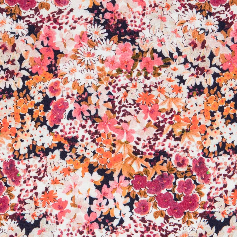 Retal Viscosa Estampada Crema Botánico 60x145 cm - Ribes y Casals