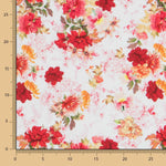 Viscose Faixas Florais Preta - Ribes y Casals