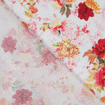 Viscose Faixas Florais Preta - Ribes y Casals