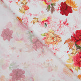 Viscose Faixas Florais Preta - Ribes y Casals