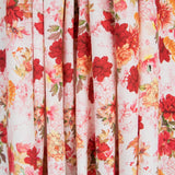 Viscose Faixas Florais Preta - Ribes y Casals