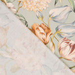 Viscose Faixas Florais Preta - Ribes y Casals