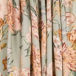 Viscose Faixas Florais Preta - Ribes y Casals