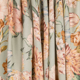 Viscose Faixas Florais Preta - Ribes y Casals