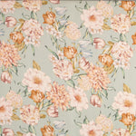 Viscose Faixas Florais Preta - Ribes y Casals