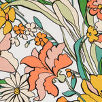 Viscose Faixas Florais Preta - Ribes y Casals