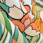 Viscose Faixas Florais Preta - Ribes y Casals