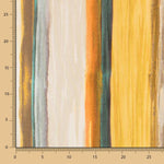 Viscose Faixas Florais Preta - Ribes y Casals