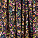 Viscose Faixas Florais Preta - Ribes y Casals