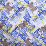 Viscose Estampada Mosaico Azul - Ribes y Casals