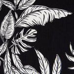 Viscose Faixas Florais Preta - Ribes y Casals
