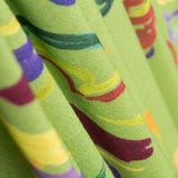 Viscose Faixas Florais Preta - Ribes y Casals