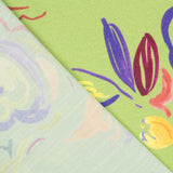 Viscose Faixas Florais Preta - Ribes y Casals