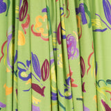 Viscose Faixas Florais Preta - Ribes y Casals