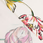 Viscose Faixas Florais Preta - Ribes y Casals