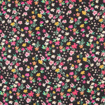 Tecido Viscose Floral Preto - Ribes y Casals