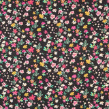 Tecido Viscose Floral Preto - Ribes y Casals