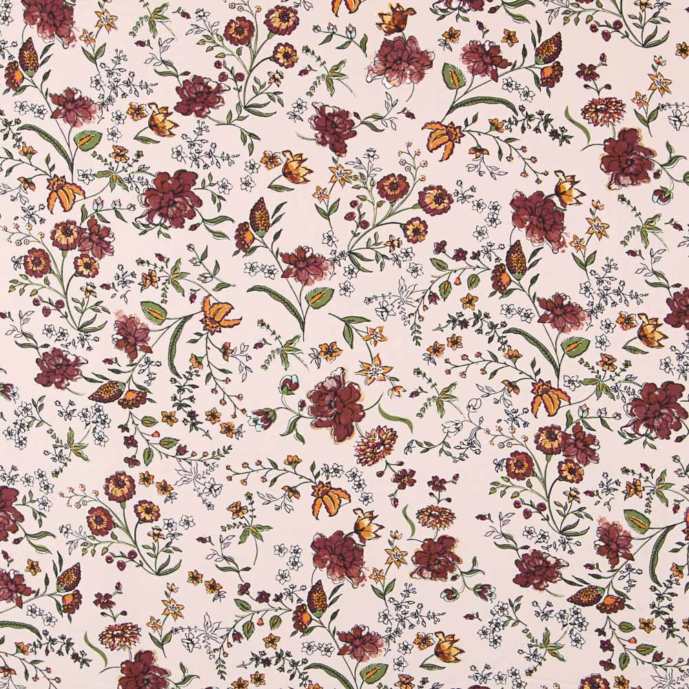 Viscose Floral Rosa - Ribes y Casals
