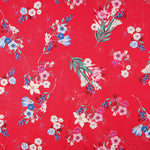 Tecido Viscose Tropical Flowers Vermelho - Ribes y Casals