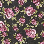 Viscose Flores Vintage Preta - Ribes y Casals