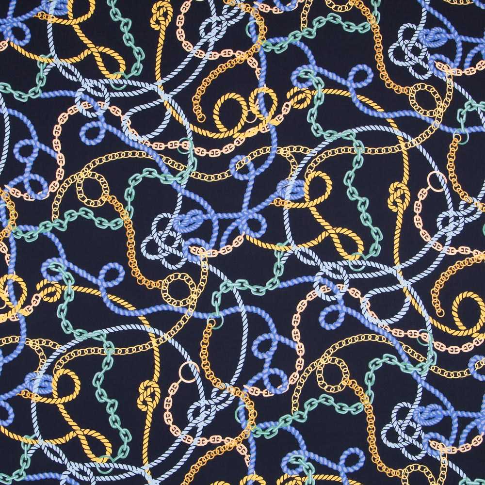 Tecido Viscose Hermés Azul - Ribes y Casals