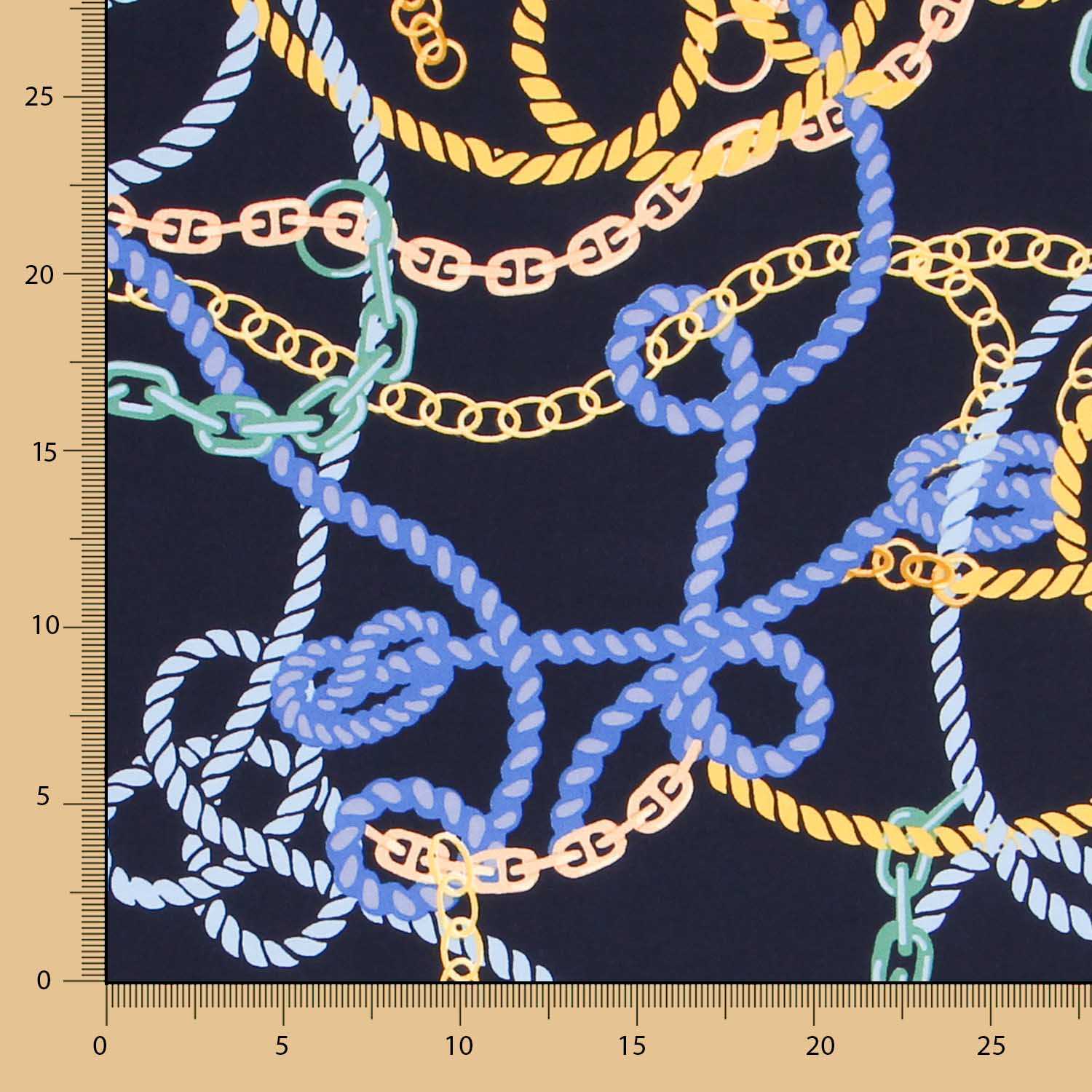 Tecido Viscose Hermés Azul - Ribes y Casals