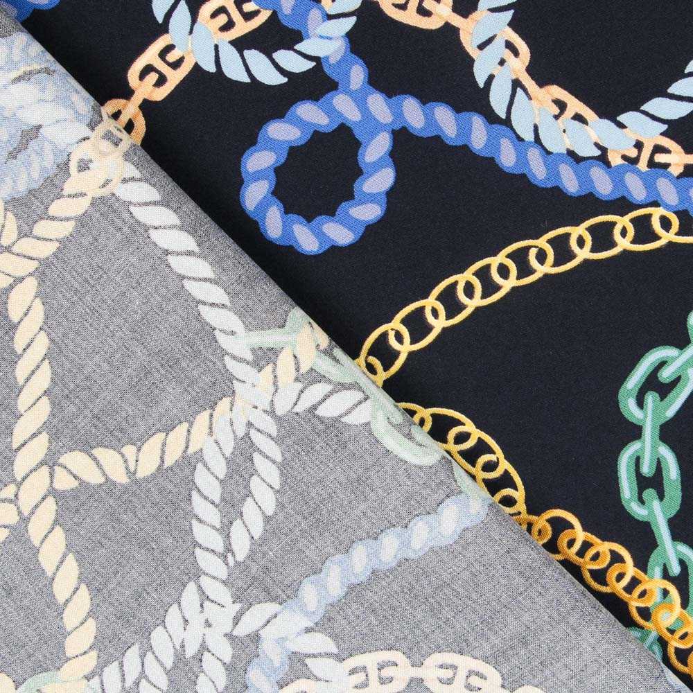 Tecido Viscose Hermés Azul - Ribes y Casals