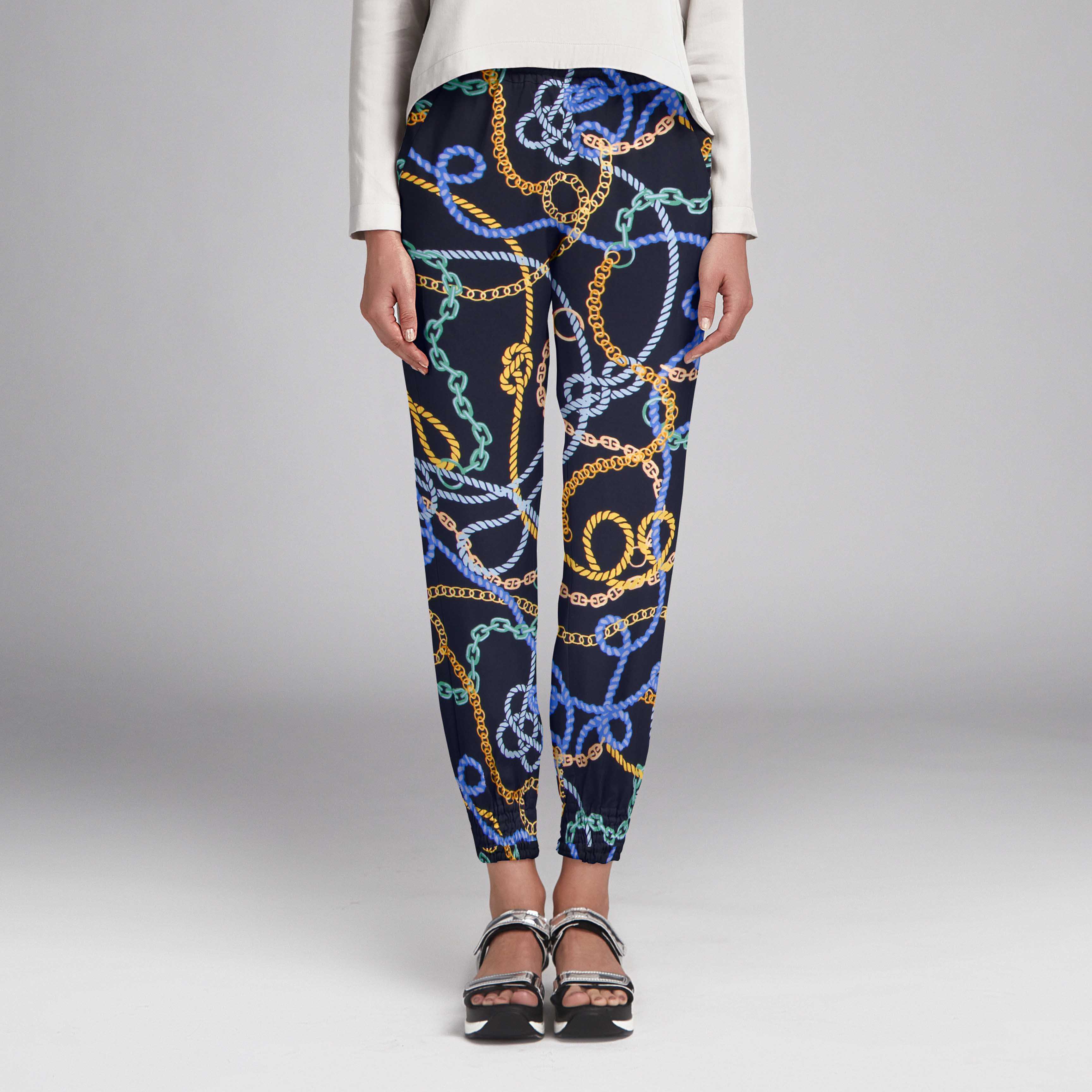 Tecido Viscose Hermés Azul - Ribes y Casals