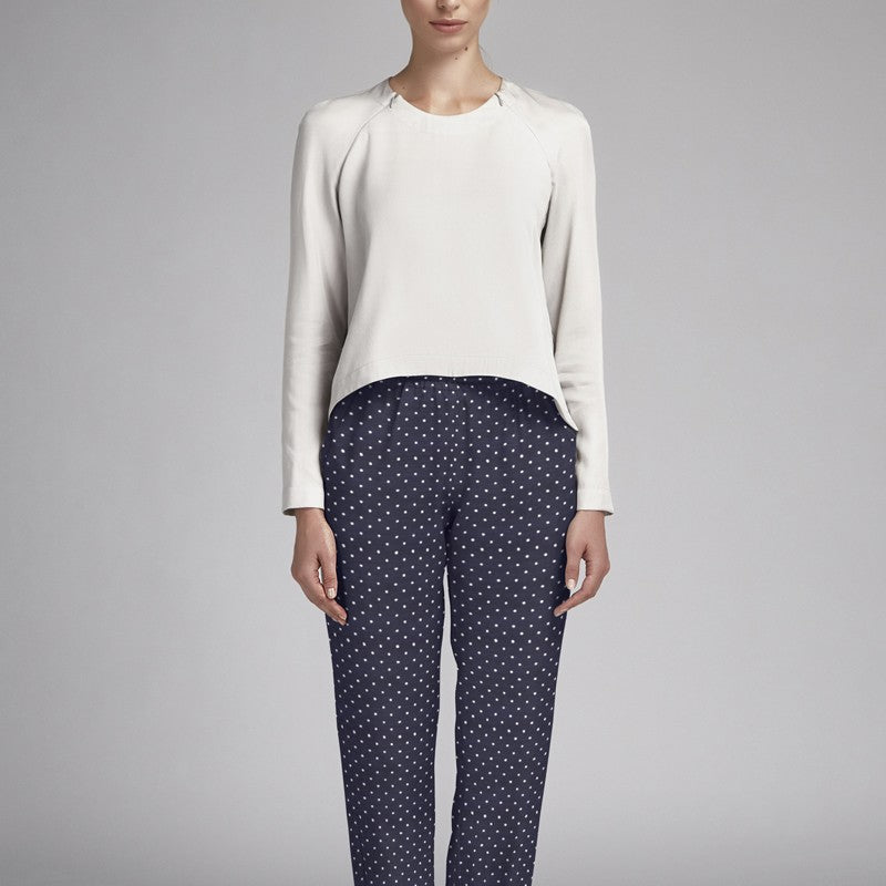 Viscosa Lunares Fundo Navy - Ribes y Casals