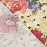 Viscose Faixas Florais Preta - Ribes y Casals