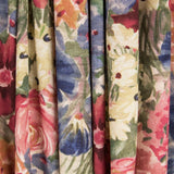 Viscose Faixas Florais Preta - Ribes y Casals