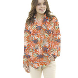 Tecido Viscose Tropicana Laranja - Ribes y Casals