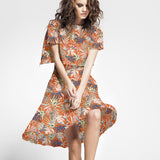 Tecido Viscose Tropicana Laranja - Ribes y Casals