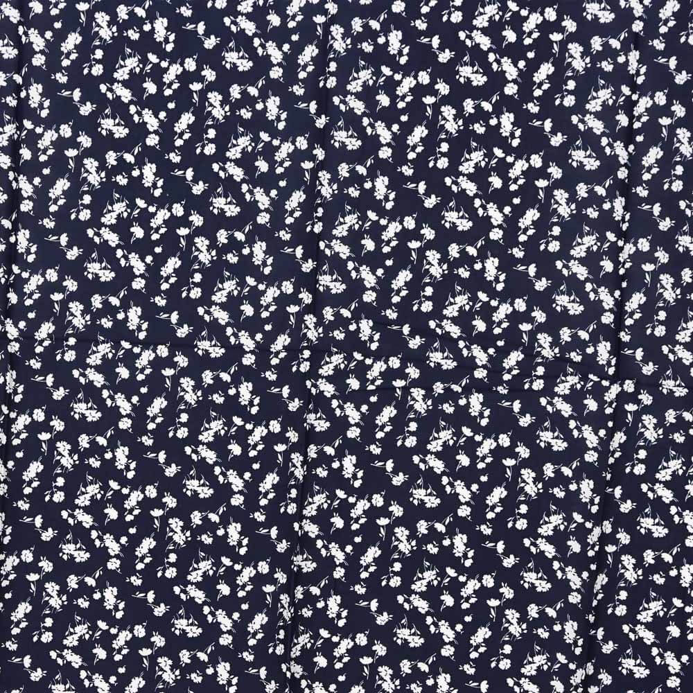 Viscose Flores Marinho - Ribes y Casals