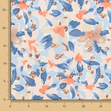 Viscose Maxi Flor Denim Azul - Ribes y Casals