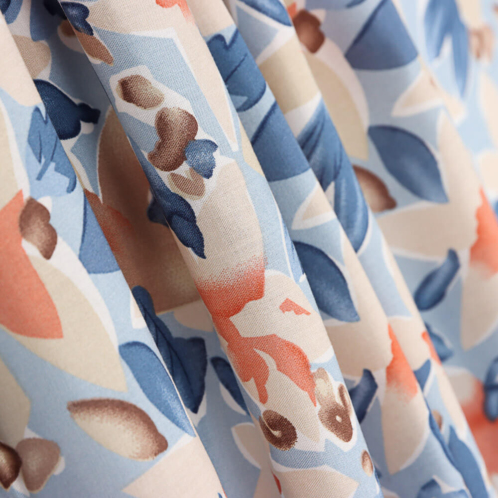 Viscose Maxi Flor Denim Azul - Ribes y Casals