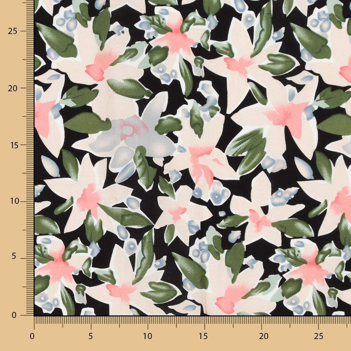 Viscose Flor Maxi Preto - Ribes y Casals