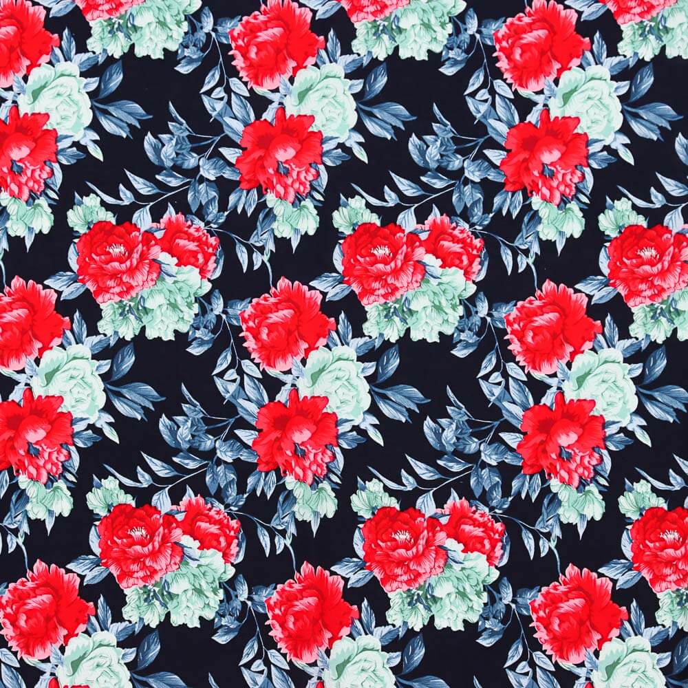 Viscose Flores Cravos - Ribes y Casals