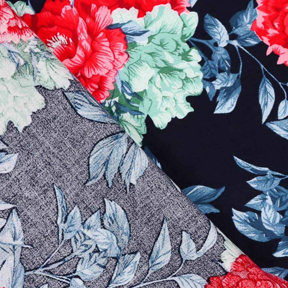 Viscose Flores Cravos - Ribes y Casals